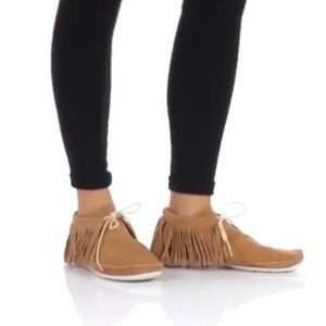 Warm Creature Fringe NWT Cream Ponyskin Moccasins EU 41